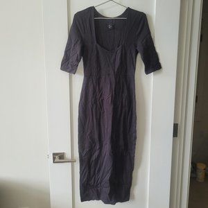 NWOT H&M Black Midi Dress Slimming Womens Sz US 4